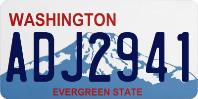 WA license plate ADJ2941