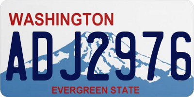 WA license plate ADJ2976