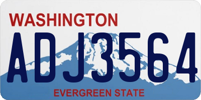WA license plate ADJ3564