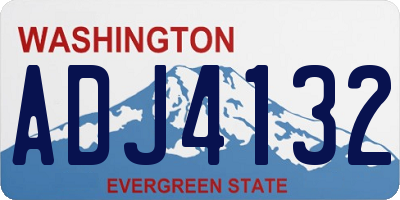 WA license plate ADJ4132