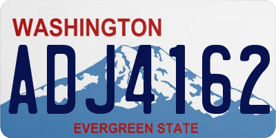 WA license plate ADJ4162