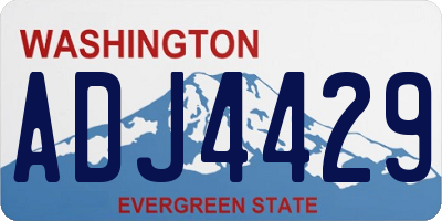 WA license plate ADJ4429