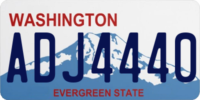 WA license plate ADJ4440