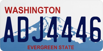 WA license plate ADJ4446