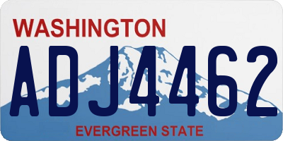 WA license plate ADJ4462