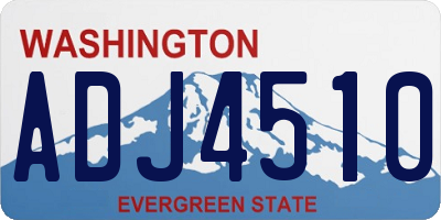 WA license plate ADJ4510