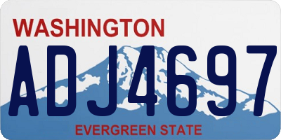 WA license plate ADJ4697