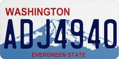 WA license plate ADJ4940