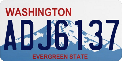 WA license plate ADJ6137