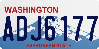 WA license plate ADJ6177