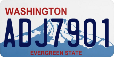 WA license plate ADJ7901