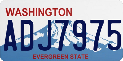 WA license plate ADJ7975