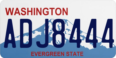 WA license plate ADJ8444