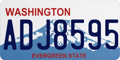 WA license plate ADJ8595