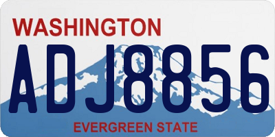 WA license plate ADJ8856