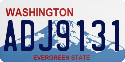 WA license plate ADJ9131