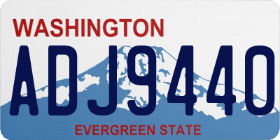 WA license plate ADJ9440