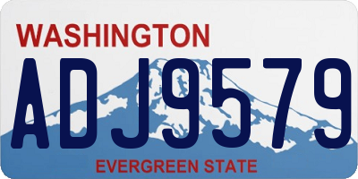 WA license plate ADJ9579