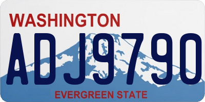 WA license plate ADJ9790