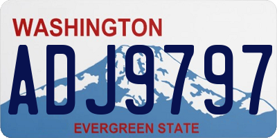 WA license plate ADJ9797