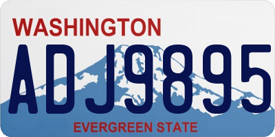 WA license plate ADJ9895