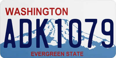 WA license plate ADK1079