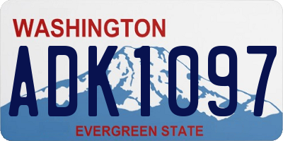 WA license plate ADK1097