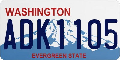 WA license plate ADK1105