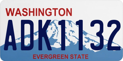 WA license plate ADK1132