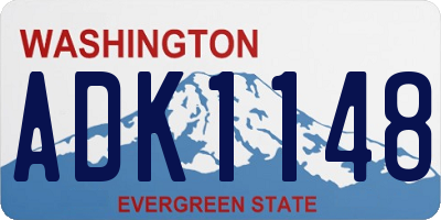 WA license plate ADK1148