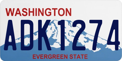 WA license plate ADK1274