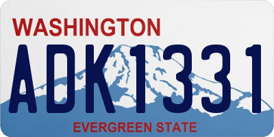 WA license plate ADK1331