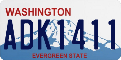 WA license plate ADK1411