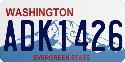 WA license plate ADK1426