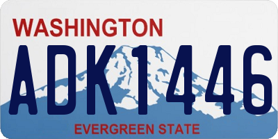 WA license plate ADK1446