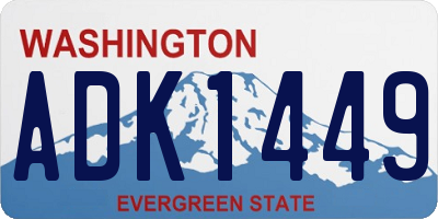 WA license plate ADK1449