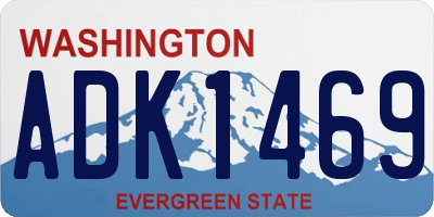 WA license plate ADK1469