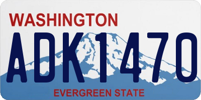 WA license plate ADK1470