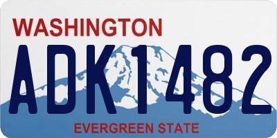WA license plate ADK1482