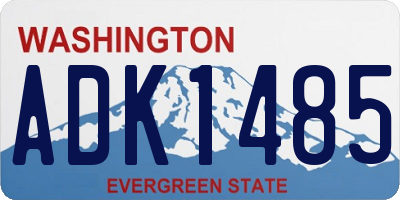 WA license plate ADK1485