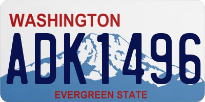 WA license plate ADK1496