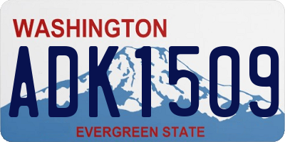 WA license plate ADK1509