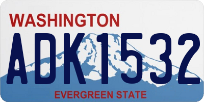 WA license plate ADK1532