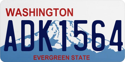 WA license plate ADK1564