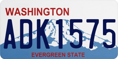 WA license plate ADK1575