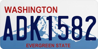 WA license plate ADK1582
