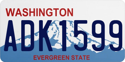 WA license plate ADK1599