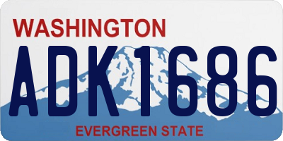 WA license plate ADK1686