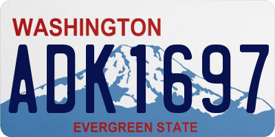WA license plate ADK1697