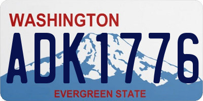 WA license plate ADK1776